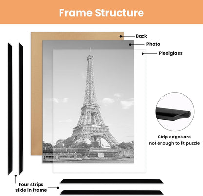 16X24 Poster Frame, Easy Slide-In Assembly, Black, 3 Pack4