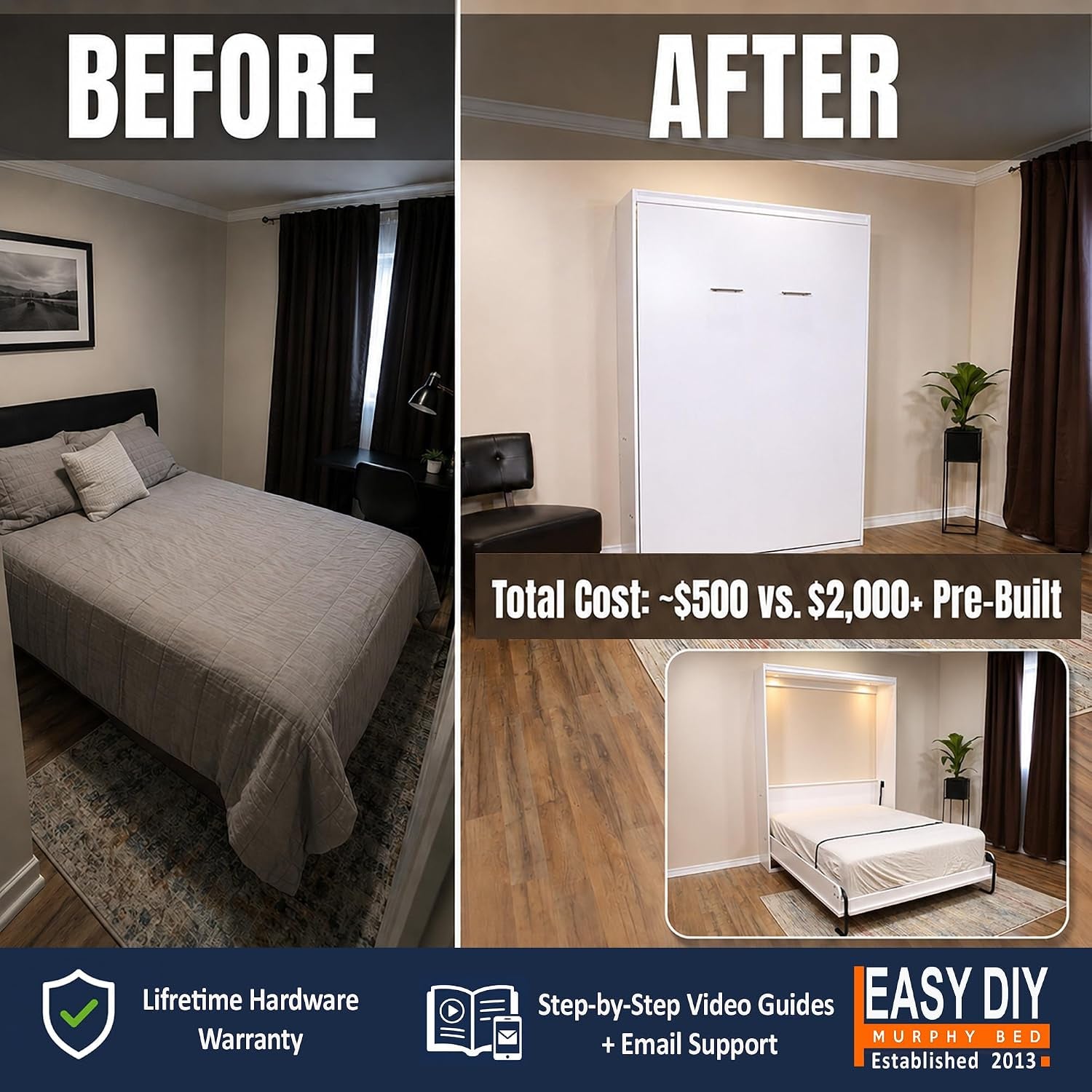 queen-size-murphy-bed-hardware-kit-vertical-wall-bed-frame-diy-murphy-bed-kit-with-gas-pistons-3-step-by-step-guides-made-in-north-america-hideaway-bed-mechanism