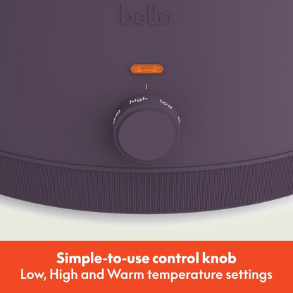 6Qt Manual Non-Toxic, Slow Cooker with Cord Storage, Plum3