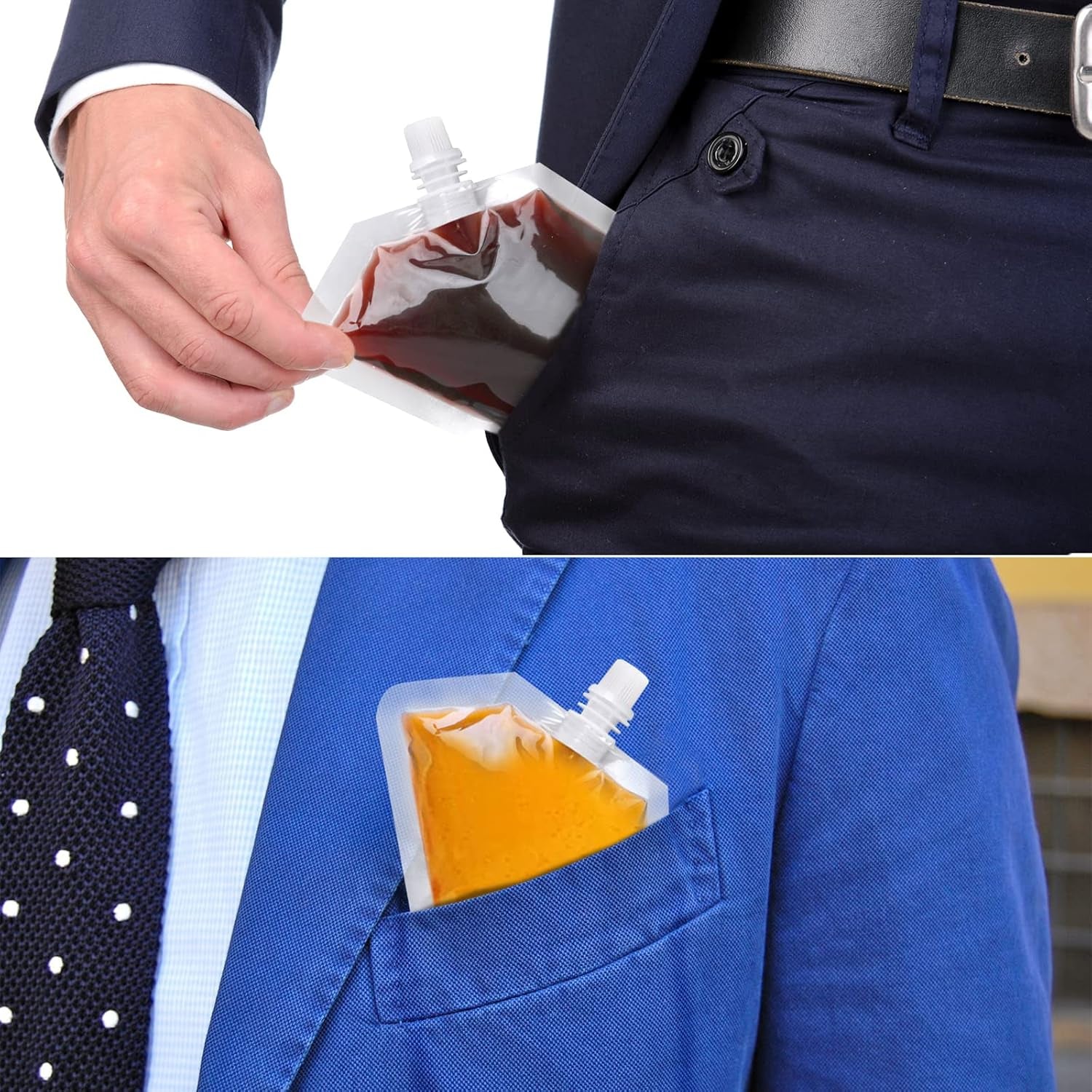 24-pcs-plastic-flasks-8-oz-concealable-and-reusable-drink-pouches-leak-proof-food-grade-plastic-for-travel-8oz-24pcs-3-funnels