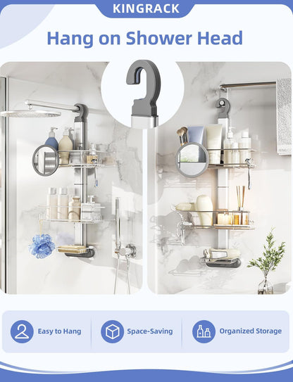 Shower Caddy Hanging,Aluminum Shower Racks for inside Shower7