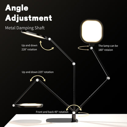 LED Desk Lamp for Home Office, Soft Edge-Lit Design, Modern Style | Professional Eye-Caring Diffused Light, Dimmable Computer Light with 30 Modes, Memory & Timer, Flexible Swing Arm Table Lamp5