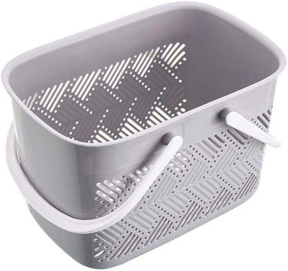 Shower Caddy Portable,College Dorm Organizer Plastic Bathroom Storage Organizer Bins Cute Shower Caddy Basket with Handle Portable Caddy Basket 11.8 * 7.1 * 7.9 Inch - Grey1