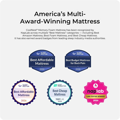 Coolnest 16 Inch King Mattress, Cooling Memory Foam Mattress10