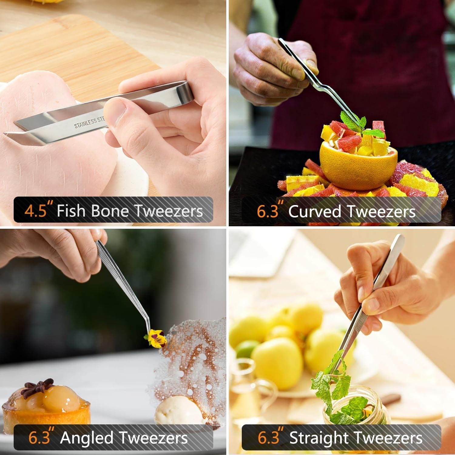 6-pcs-cooking-tweezer-tongs-12-and-6-3-stainless-steel-kitchen-tweezer-set-professional-chef-tweezers-for-cooking-repairing-sea-food-bbq-multi-use