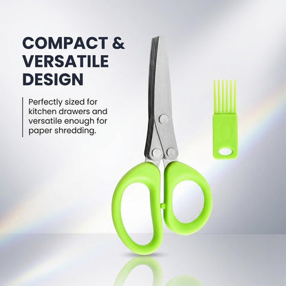 Herb Scissors 5-Layer Vegetable Shears for Kitchen Prep (1) | 5 Stainless Steel Blades and Abs Grip, Vegetable Scissors for Herbs, Scallions, Chives and Soft Vegetables.4
