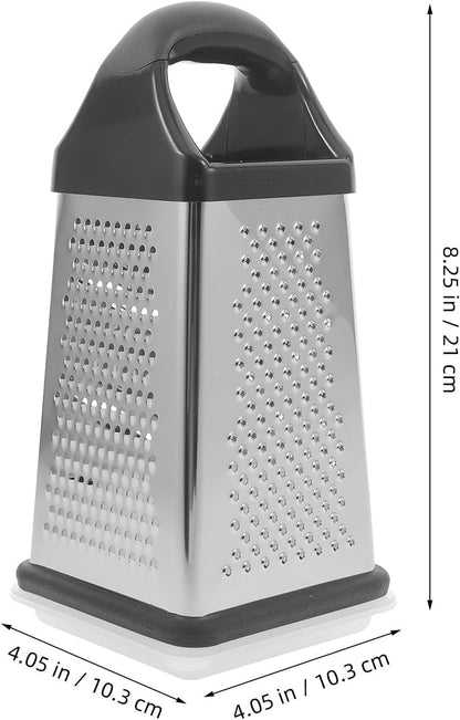 Multi-Function 4-Sided Stainless Steel Vegetable Grater and Slicer for Kitchen Use, Handheld Food Cutter with Cheese Shredder and Potato Peeler, 1Pcs Set2