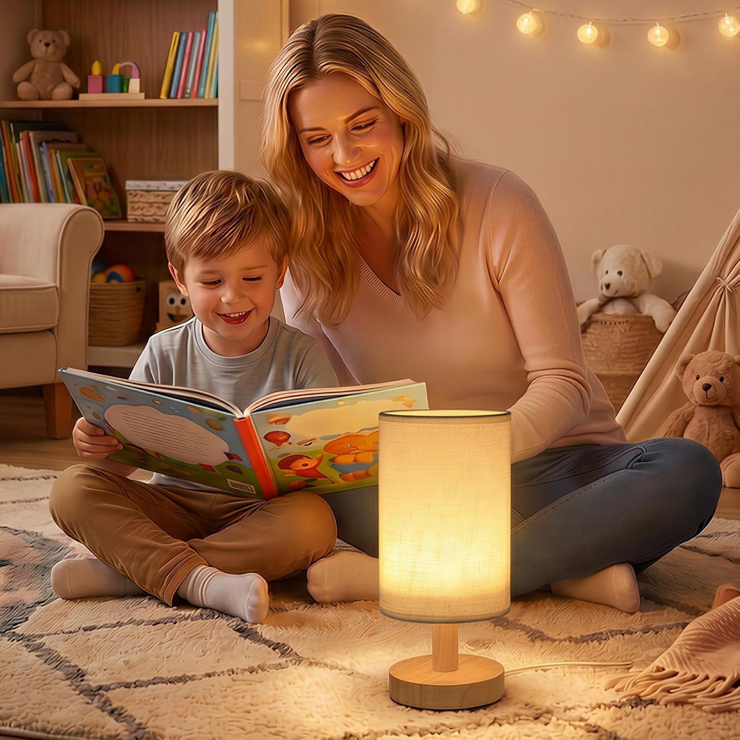 small-table-lamp-set-of-2-round-short-bedside-lamps-2700k-warm-led-with-linen-shade-wood-base-usb-mini-nightstand-lamps-for-bedroom-desk
