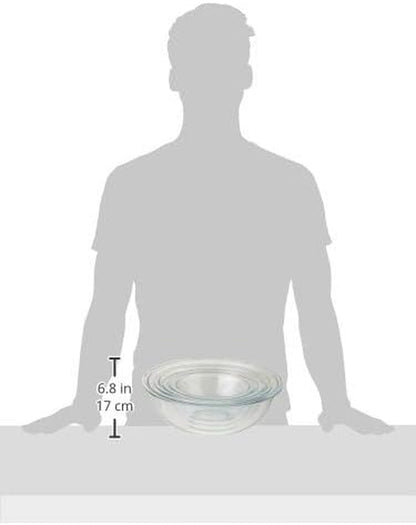 Smart Essentials Mixing Bowl Set Including Locking Lids (Clear), 8 Piece,5 Quarts4