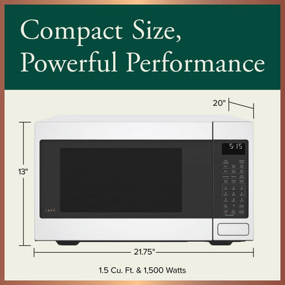 ‎CCWK15C1WWM Countertop Convection Microwave Oven with Child Lock Technology, Broil, Auto-Cook, Roast, Defrost, Warm, Scan-To-Cook Wifi-Connectivity, 1000 Watts, 1.5 Cu. Ft, Matte White2