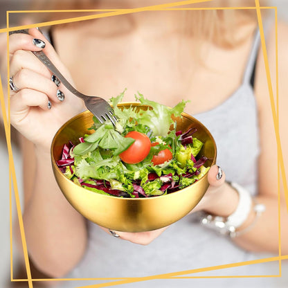 10 Pcs 5.9 Inch Gold Bowls Stainless Steel Salad Mixing Bowls6