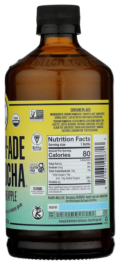 Health Ade, Kombucha Tropical Punch Organic, 16 Fl Oz2