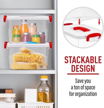 Clear Plastic Storage Bins with Lids and Handle Stackable Storage Bins, 9 Quarts7