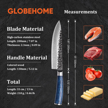 8" Japanese Damascus Chef Knife – VG10 Steel, 67 Layers4