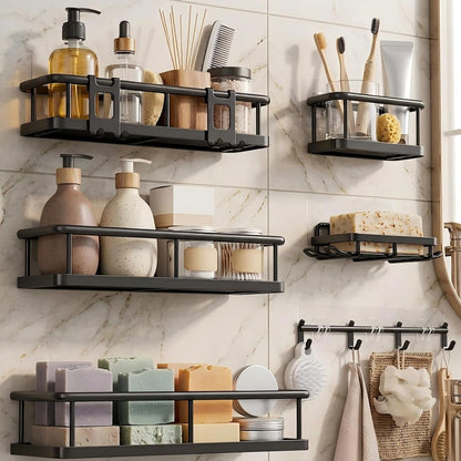 6 Pack Shower Caddy - Stainless Steel Shower Shelf for inside Shower1