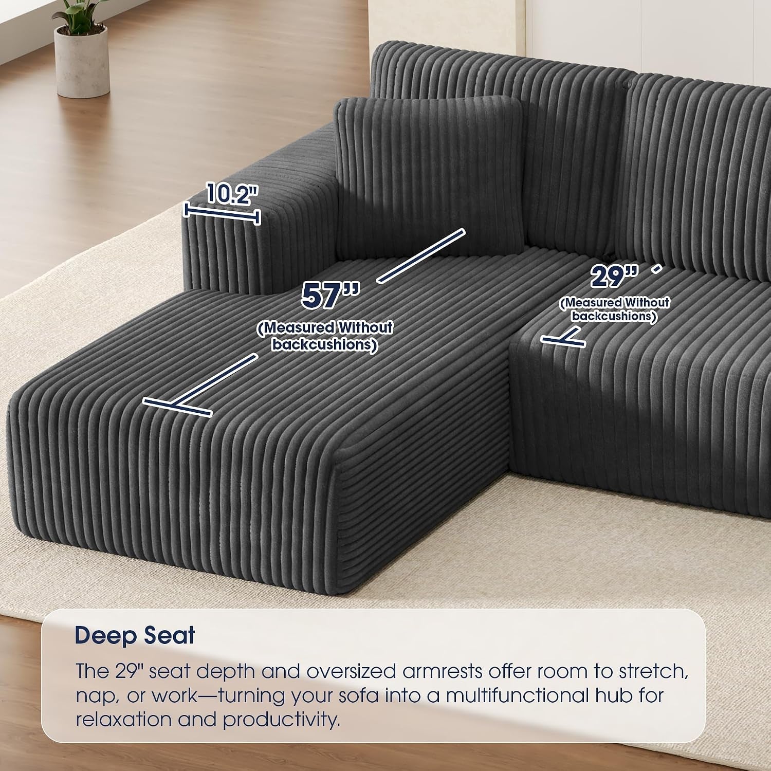 107-modular-sectional-sofa-l-shaped-cloud-couch-for-living-room-modern-plush-corduroy-boneless-sofa-with-chaise-for-bedroom-gray