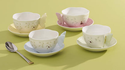 Butterfly Meadow Figural Cup and Saucer Set, Pink5