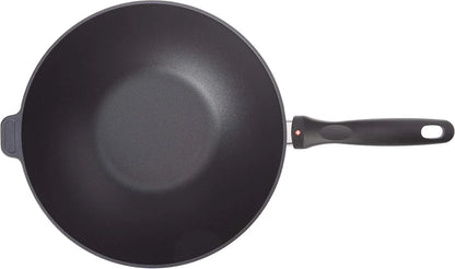 11.8" (4.9 Qt) Nonstick Wok HD Diamond Coated Aluminum Stir-Fry Pan, Includes Lid, Dishwasher Safe and Oven Safe, Grey3