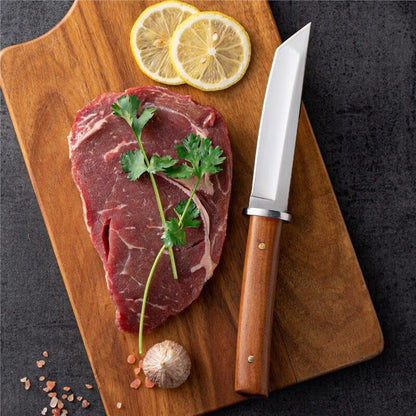 Meat Cleaver, 5Cr15Mov Japanese Blade Ultra-Sharp Fruit Knife Small Paring Knives Red Sandalwood Handle Household7