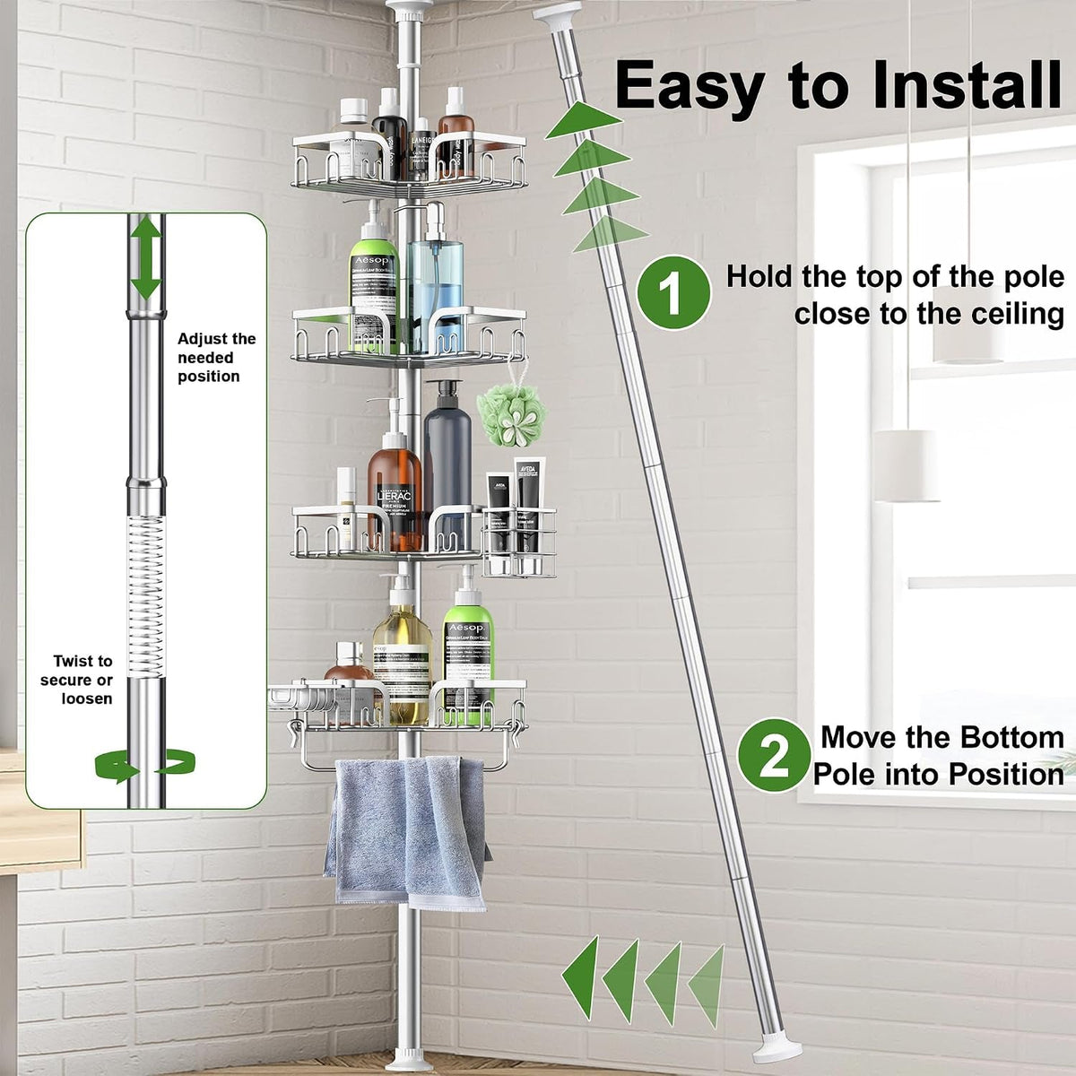corner-shower-caddy-tension-pole-4-tier-adjustable-stainless-steel-shower-shelf-for-inside-shower-bathtub-shampoo-standing-bathroom-organizer-shelves-with-26-to-120-inch-height