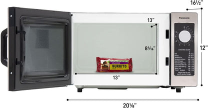 NE-1025F Compact Light-Duty Commercial Microwave Countertop Oven with 6-Minute Electronic Dial Control Timer, Bottom Energy Feed, 1000W, 0.8 Cu. Ft. Capacity Silver6