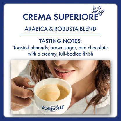 Crema Superiore Whole Bean Coffee, Arabica and Robusta Blend, Medium Roast, 2.2 Lb Bag (Pack of 1)3