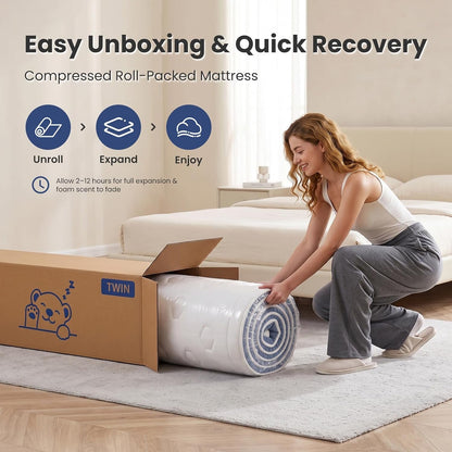King Mattress, 12 Inch Cooling Gel Memory Foam King Size Hybrid Mattress for Cool Night Sleep, 5-Zone Ergo Support for Pressure Relief, Medium Plush Feel, Certipur-Us Certified8