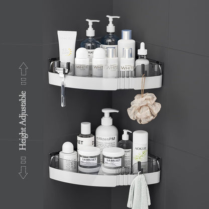 2-Pack Corner Shower Caddy, Adhesive Shower Shelves with Soap Holder6