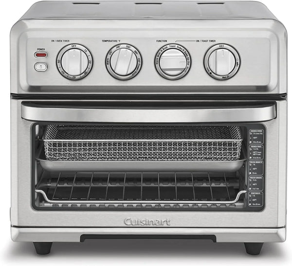 Air Fryer Toaster Oven, 1800W, 8-In-1 with Air Fry, Convection, Broil & Warm, 0.6 Cubic Feet, 60-Minute Timer, TOA-70NAS, Stainless Steel | 1800W Power, 0.6 Cu. Ft. Capacity, Convection, Broil and Warm Modes, 60-Minute Timer1