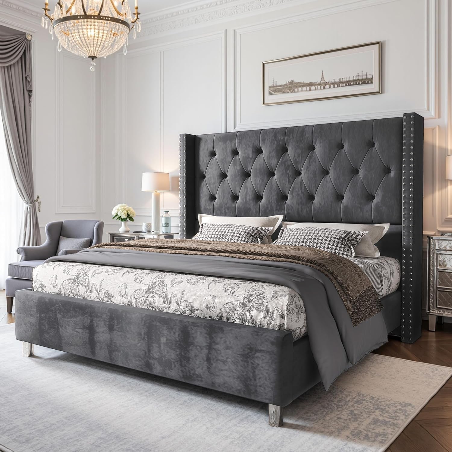 queen-velvet-bed-frame-with-49-2-tall-wingback-headboard-grey