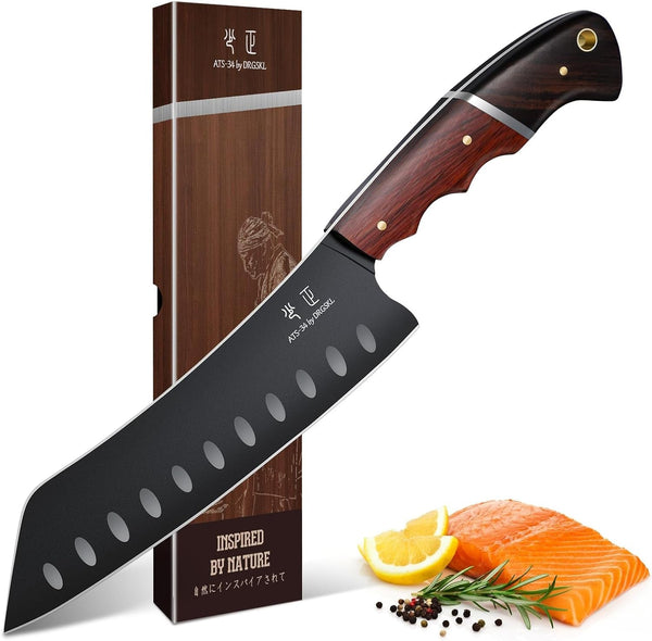 Santoku Knife 7 Inch - Japanese Chef Knife for Fish, Bunka Knife1