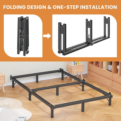 Metal Bed Frame King 8 Inches for Box Spring, 9-Legs Support Basics4