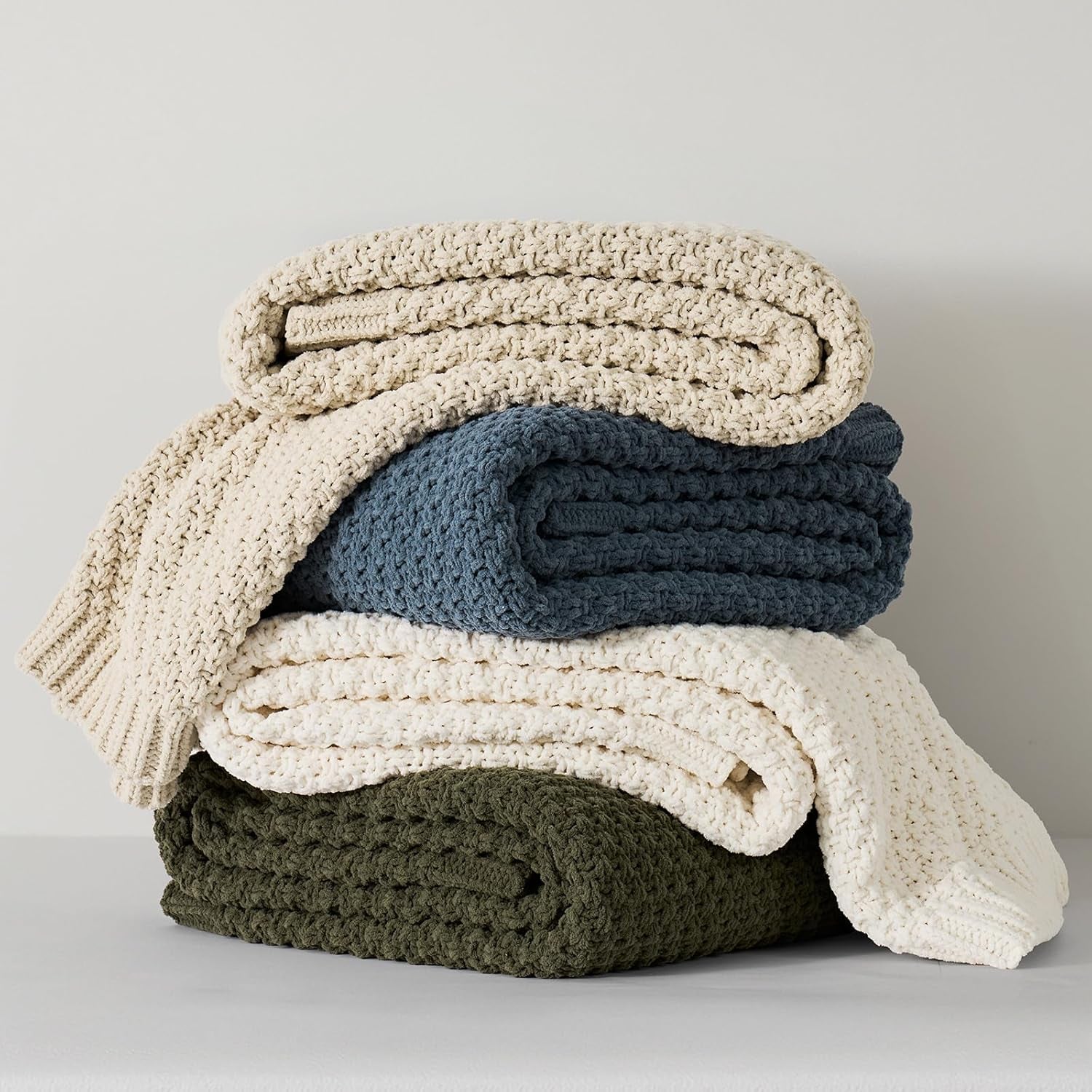 home-chunky-chenille-knit-throw-blanket-50-x-60-olive-green-sculpted-moss-stitch-chic-modern-farmhouse-all-season-warmth-oeko-tex®-certified-elegant-blanket-for-couch-bed-sofa