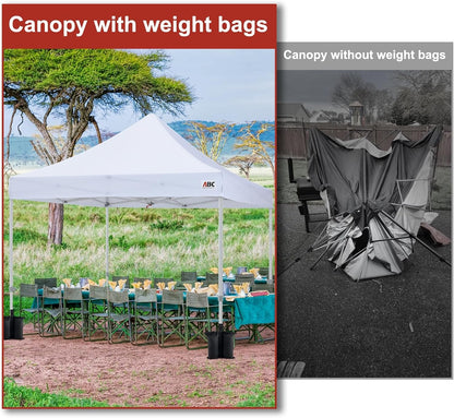 Canopy Weights 120 LBS Tent Sand Bags,4-Pack Black(No Sand)5