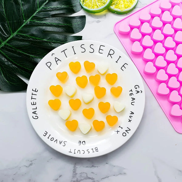 Gummy Bear Candy Molds, Mini Silicone Molds, 4-Pack with 2 Droppers | Food-Grade, Bpa-Free & Non-Stick, Featuring Heart, Dinosaur, Bear & Donut Shapes for Gummies, Candy & Fruit Snacks4