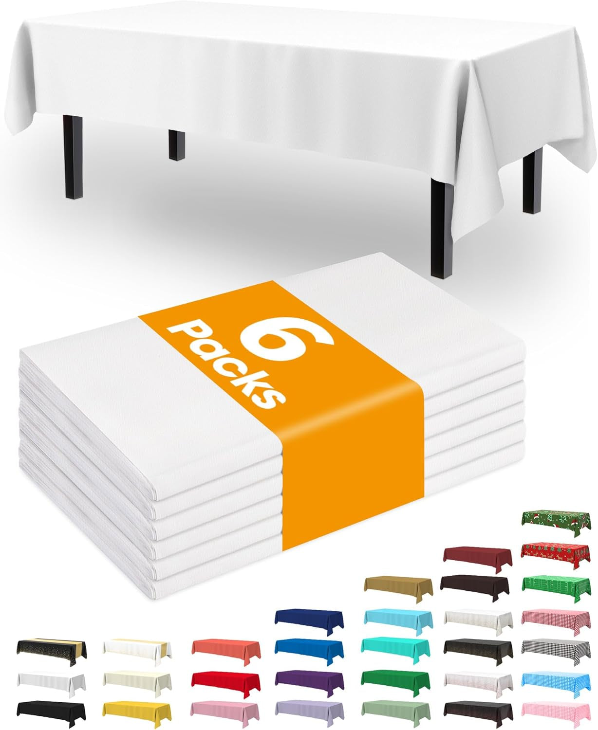 plastic-table-cloth-disposable-6-pack-54-x-108-inch-white-party-supplies-wedding-picnic-waterproof-white-tablecloth-table-cover