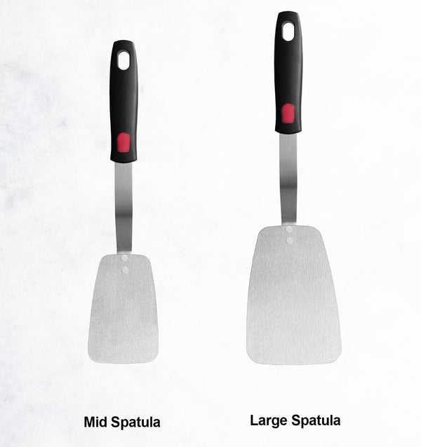 Stainless Steel Flexible Spatula, Thin Metal Turner Set, 2Pack(S+Xl) Solid9