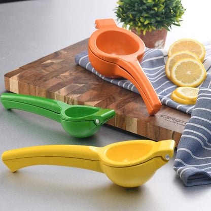 Manual Juicer Citrus Lemon Squeezer, Fruit Juicer Lime Press Metal, Professional Hand Juicer Kitchen Tool(Yellow）7