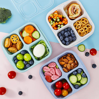 4 Pack Bento Snack Boxes Lunchable Containers for Kids & Adults7