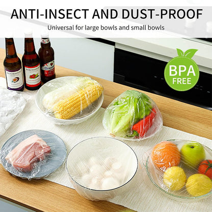 200Pcs Bowl Covers Bread Proofing - Plastic Wrap for Food Sourdough Bread Baking Rising Elastic Reusable Plate Covers Outdoor Food Fresh Keeping Bags Shower Cap Hair Deep Conditioning3