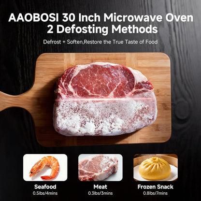 30 Inch Built-In Microwave Oven Air Fryer Combo Convection Oven | 1.6 Cu. Ft. under Cabinet Microwave, Stainless Steel Finish, Touch Control LCD Display, Sensor Cook 10 Modes Cooking4