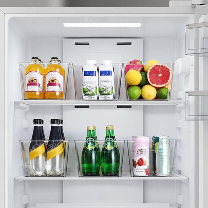 12 PACK LARGE Clear Storage Bins with Handles & Labels, Multiuse Plastic Pantry Organizer Bins for Home Kitchen, Fridge, Freezer, Cabinet, Closet, Bathroom, Shelf, Laundry, RV, under Sink Organization5