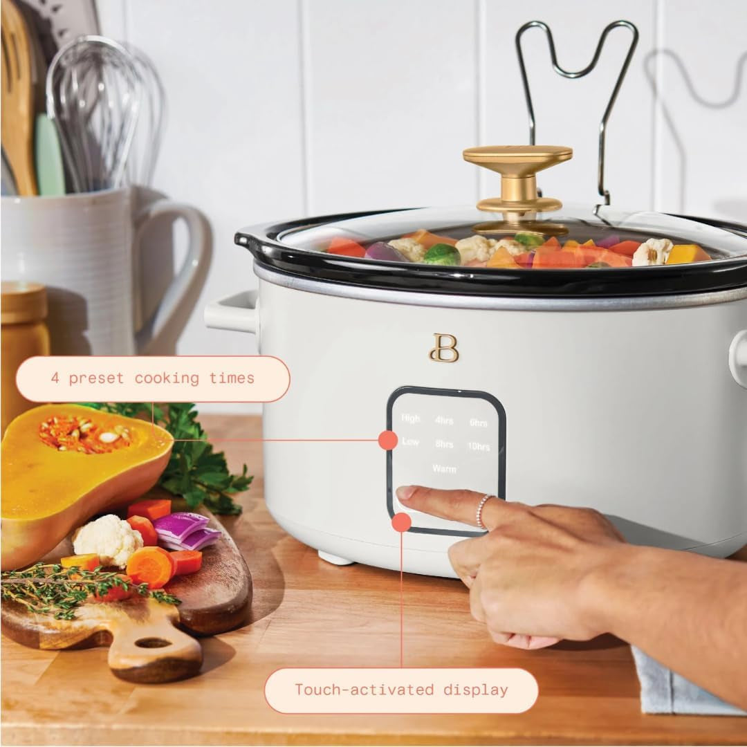 4-quart-slow-cooker-with-touch-activated-display-programmable-digital-controls-removable-non-stick-pot-keep-warm-function-white-icing