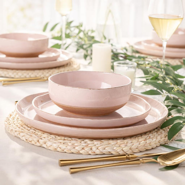 Dinnerware Sets for 4, 12 Pieces Ceramic Plates and Bowls Set7