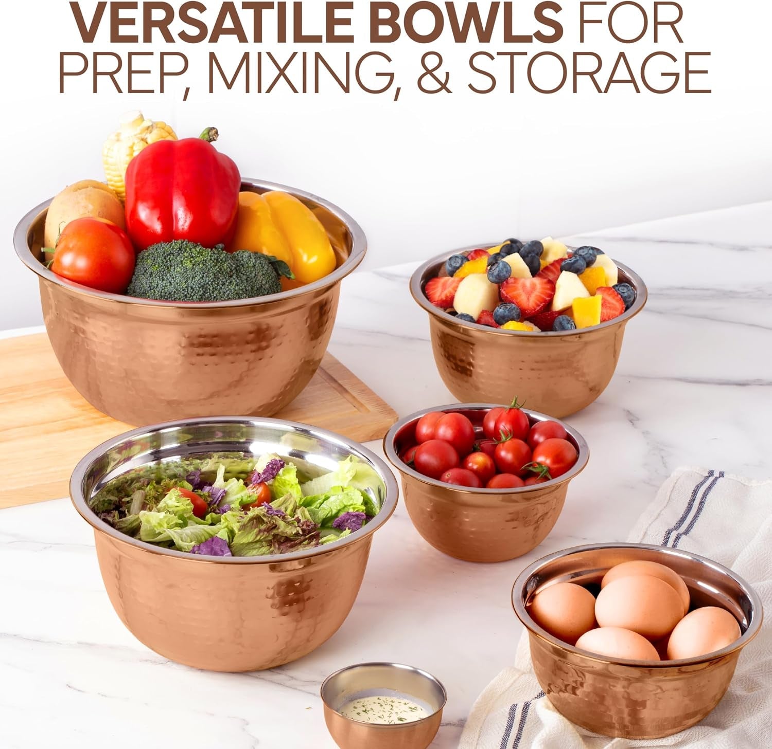 18-piece-mixing-bowls-set-with-airtight-lids-handcrafted-stainless-steel-bowls-food-storage-containers-meal-prep-nesting-salad-bowls-for-cooking-baking-kitchen-copper-hammered