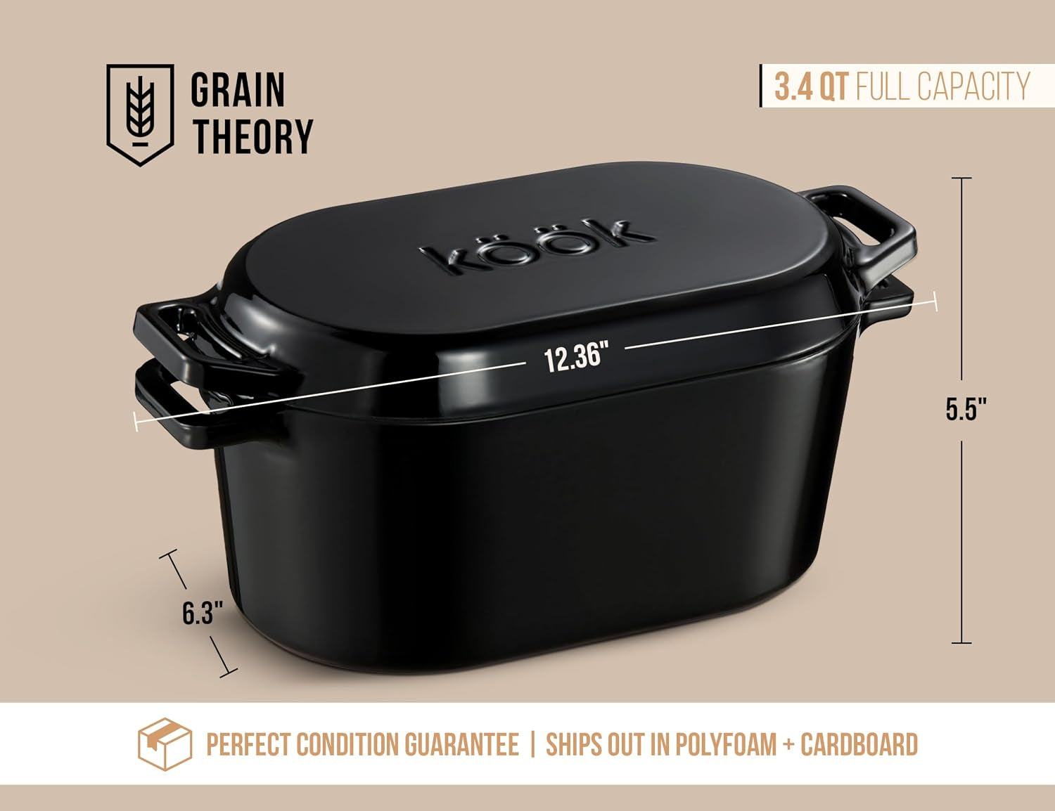 oval-dutch-oven-for-bread-baking-sourdough-loaf-pan-with-lid-dual-handles-enameled-cast-iron-includes-lid-lever-dishwasher-safe-3-4-qt-black