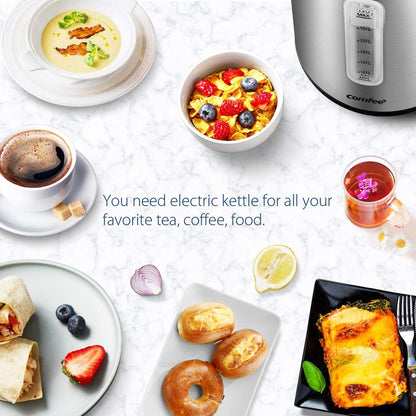Stainless Steel Electric Kettle, 1.7 Liter Tea Kettle Electric & Hot Water Kettle, 1500W Fast Boil with LED Light, Auto Shut-Off and Boil-Dry Protection7