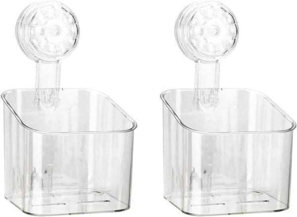 2 Pcs Shower Caddy, Clear Suction Cup Shower Shelves for Bathroom, Kitchen1
