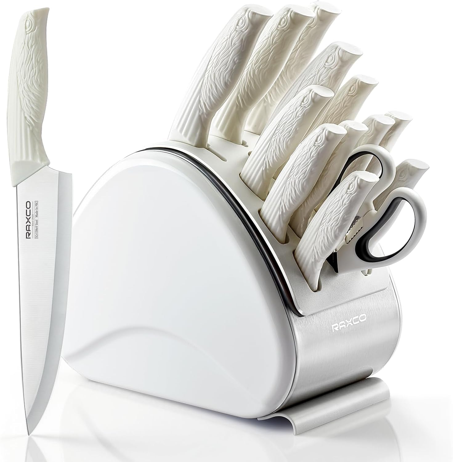 15-piece-white-knife-set-with-block-built-in-sharpener-dishwasher-safe-cutlery-set-includes-6-chef-knives-6-steak-knives-scissors-non-stick-anti-rust-coating-ergonomic-grips