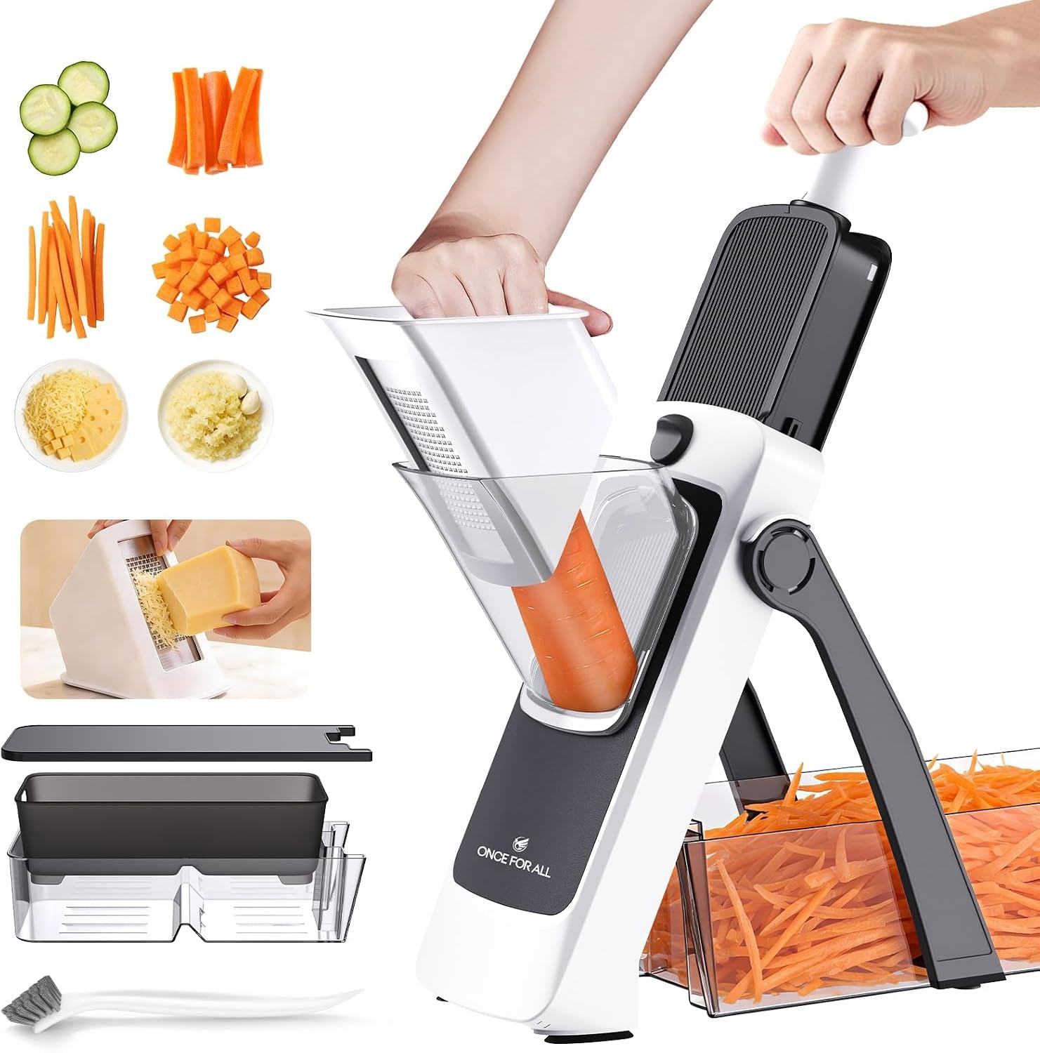 safe-mandoline-slicer-pro-veggie-slicer-with-container-gray